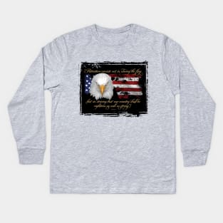 Righteous Patriotism (American pride) - a thoughtful USA tribute Kids Long Sleeve T-Shirt